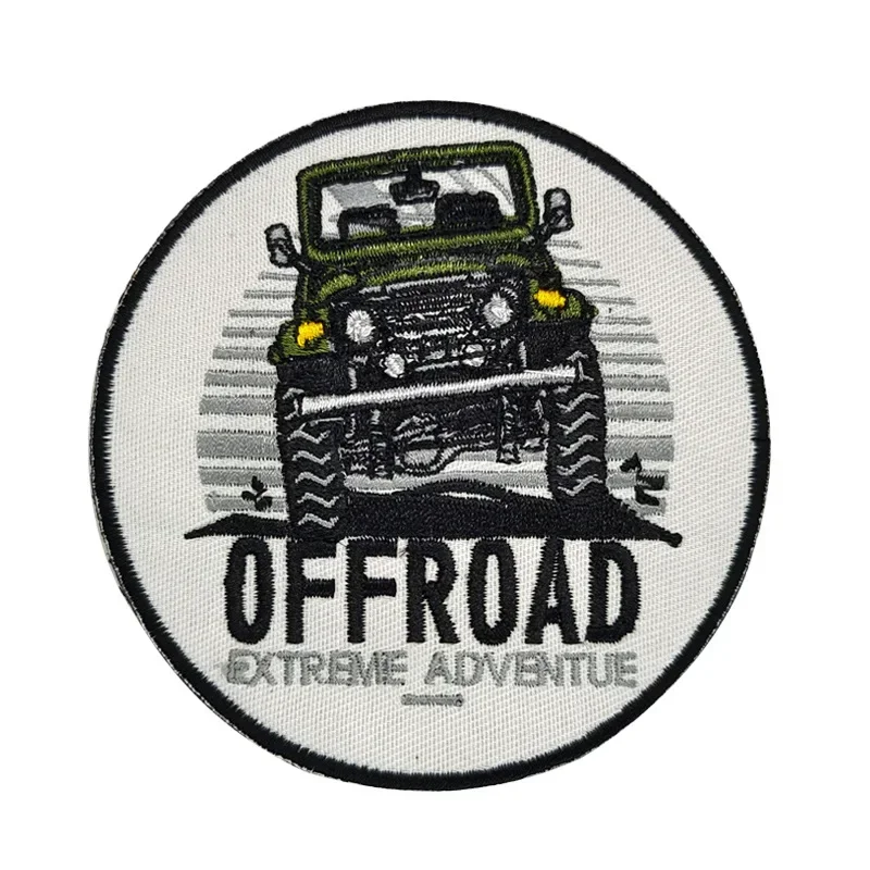 Parches bordados para vehículos todoterreno, insignia de moral de viaje CAFE RACER, pegatina decorativa para mochila - imagen 4