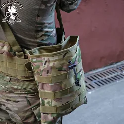 SINAIRSOFT-bolsa de basura MOLLE enrollable, bolsa de recuperación de revistas tácticas, bolsa de reciclaje Mag con cordón para exteriores, equipo de caza Airsoft