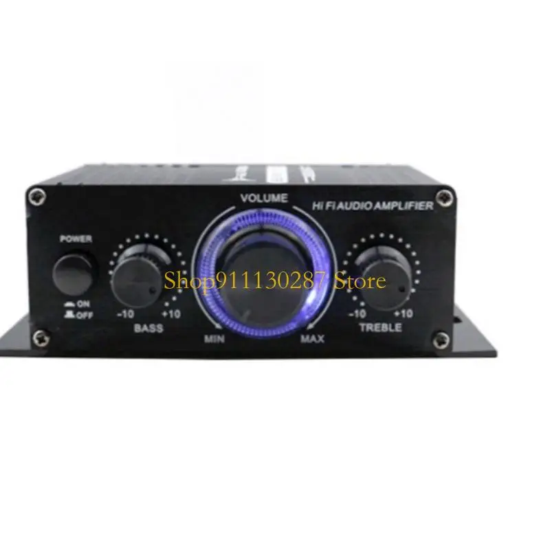 AMPLIFICADOR POTENCIA ligero J1HC, Mini amplificador sonido estéreo Digital HIFI 12V, 20x20W, para Radio coche, cine - imagen 4