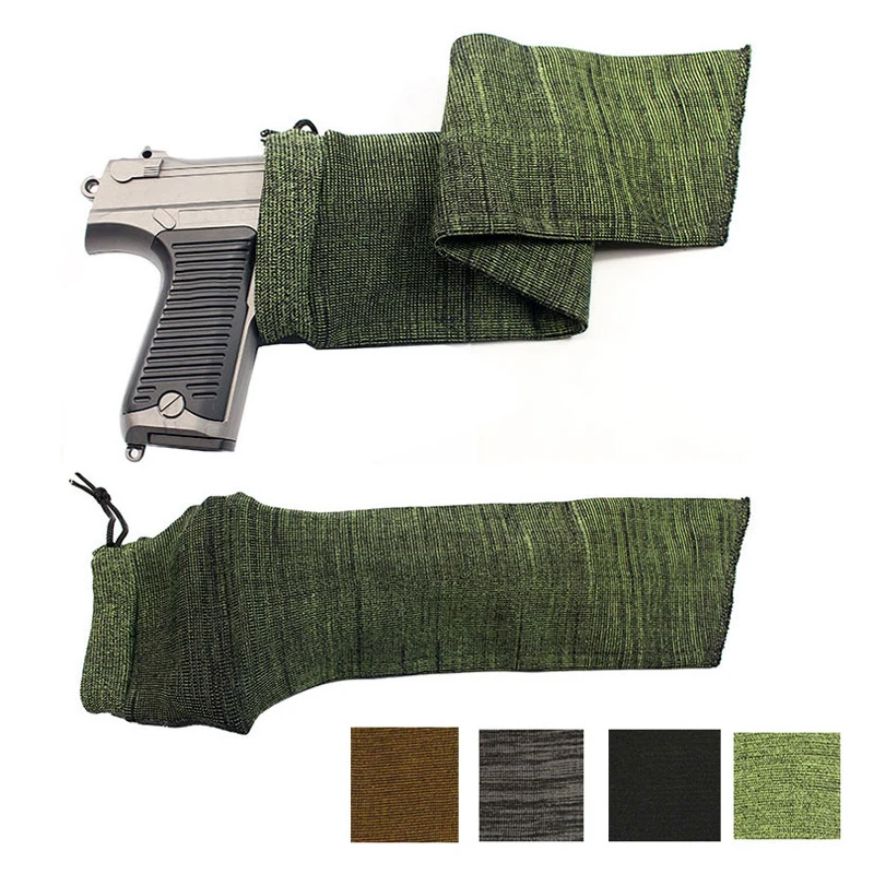 Calcetín de pistola Flexible tratado de silicona, funda protectora de punto para Rifle de Airsoft, funda de almacenamiento a prueba de polvo y humedad - imagen 2