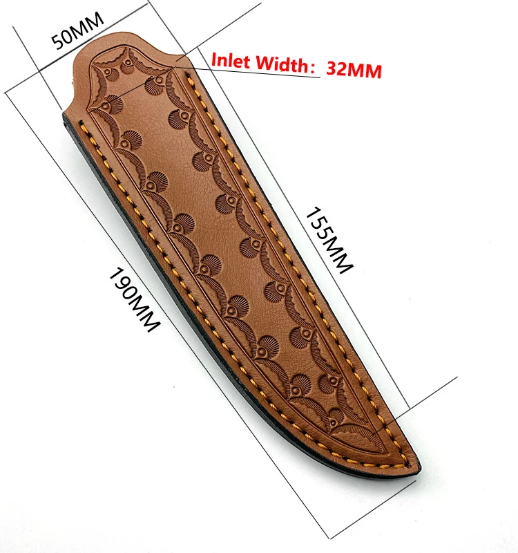 Funda de cuero de vaca para cuchillo, Funda de cuero de vaca tallado, bolsa de almacenamiento para pantalones, 1 unidad - imagen 3