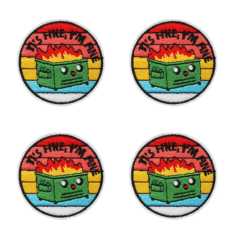 10 unids/set animales de dibujos animados parche de pato parches bordados planchar en parches para ropa chaquetas Jeans mochila coser pegatinas Decoración - imagen 2