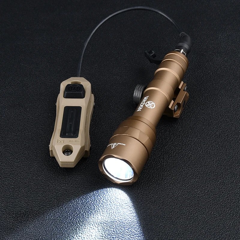 WADSN-linterna táctica Airsoft M300 M600 Surefir M300A M600, luz LED blanca de explorador, interruptor de presión de doble función compatible con riel de 20mm - imagen 5