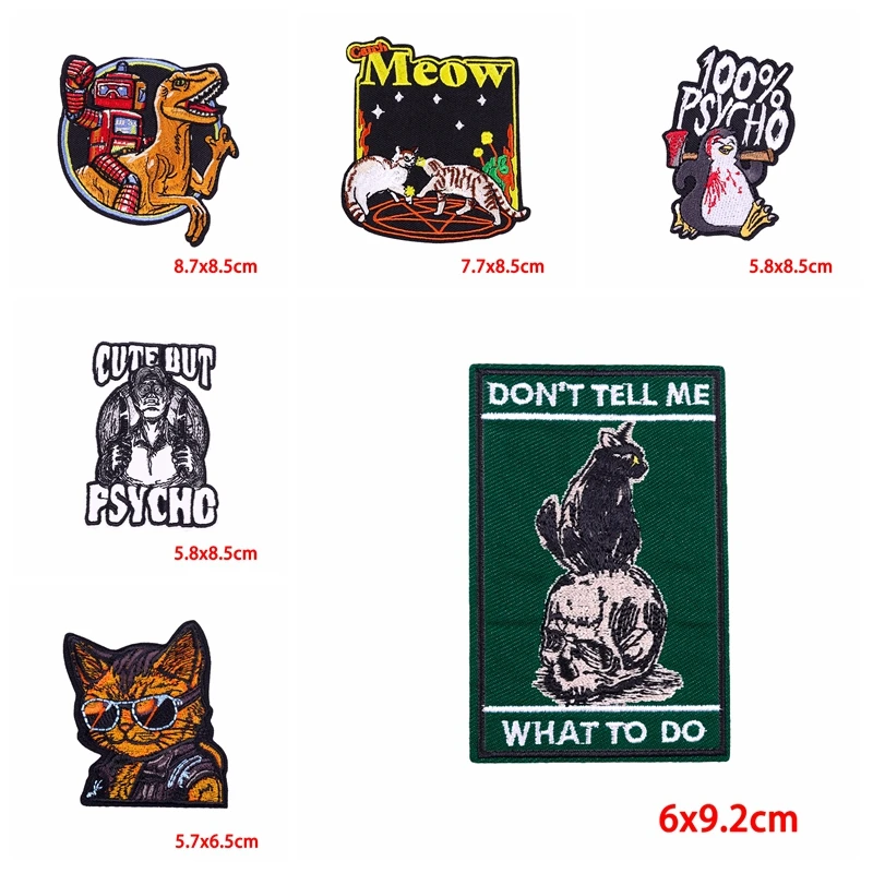 10 Uds. Parches bordados de oso, dinosaurio, Rana, leopardo, chaquetas DIY, parche para coser, parches para planchar para ropa, parche de animales de dibujos animados - imagen 5