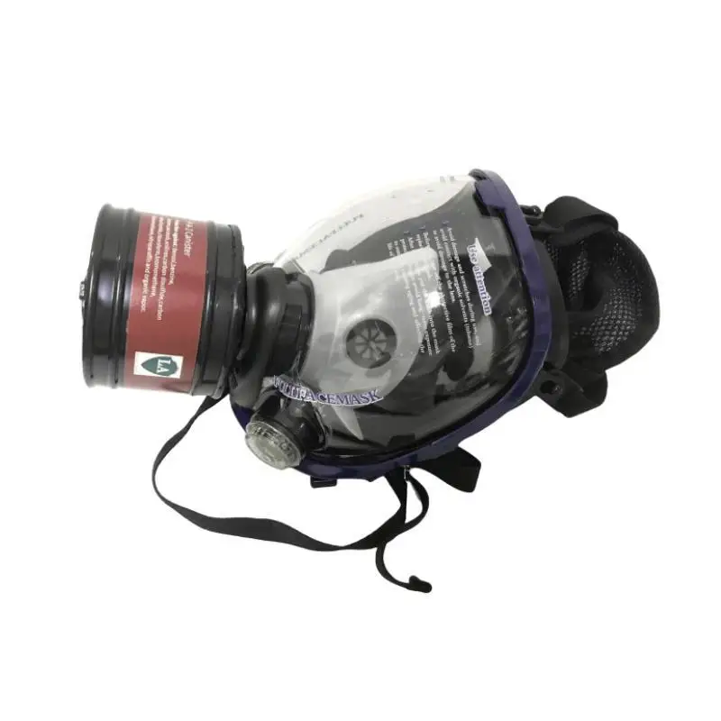 Respirador facial completo Máscara de gas Bote de filtro de carbón activado de 40 mm Adecuado para humos Químicos, pintura en aerosol, supervivencia táctica - imagen 4