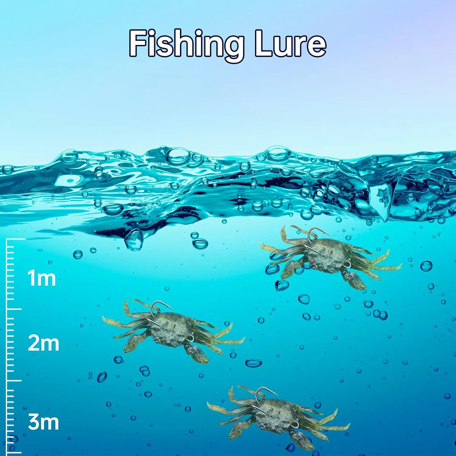 10 Uds. Cebo suave de cangrejo simulado 3D, Señuelos de Pesca artificiales de silicona con doble gancho, Swimbait de 10cm para trucha, lubina, cebo para peces - imagen 4