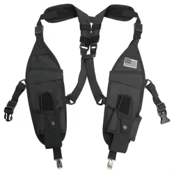 ABBREE PT-11 PLUS Walkie Talkie bolsa táctica funcional bolsa de pecho doble Radio bolsillos chaleco para Baofeng UV-21 AR-152 BF-888S