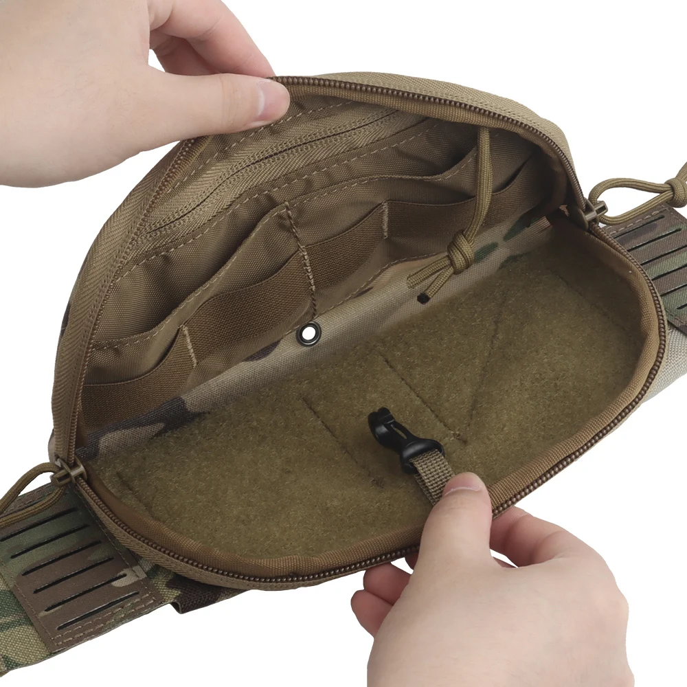 Bolsa táctica de 2 capas para administrador, bolsa Triple tipo K para revistas, almacenamiento de capa exterior frontal, bolsa compacta, portador de placa de caza - imagen 4