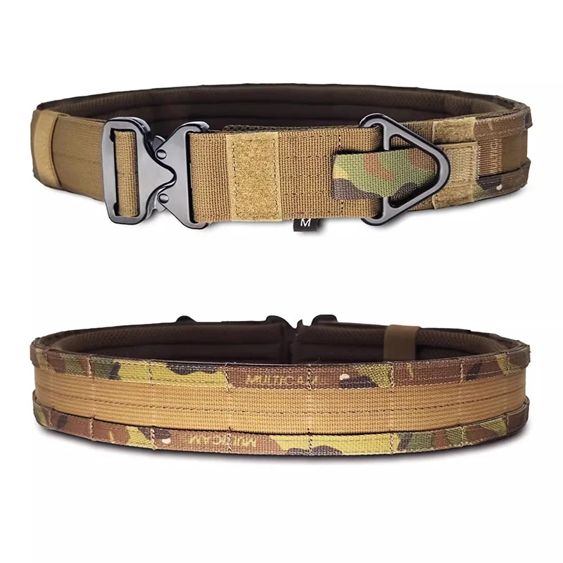 Cinturón de carga táctico para operador de batalla MOLLE expandible reforzado de doble capa con sistema de fijación Modular - imagen 2