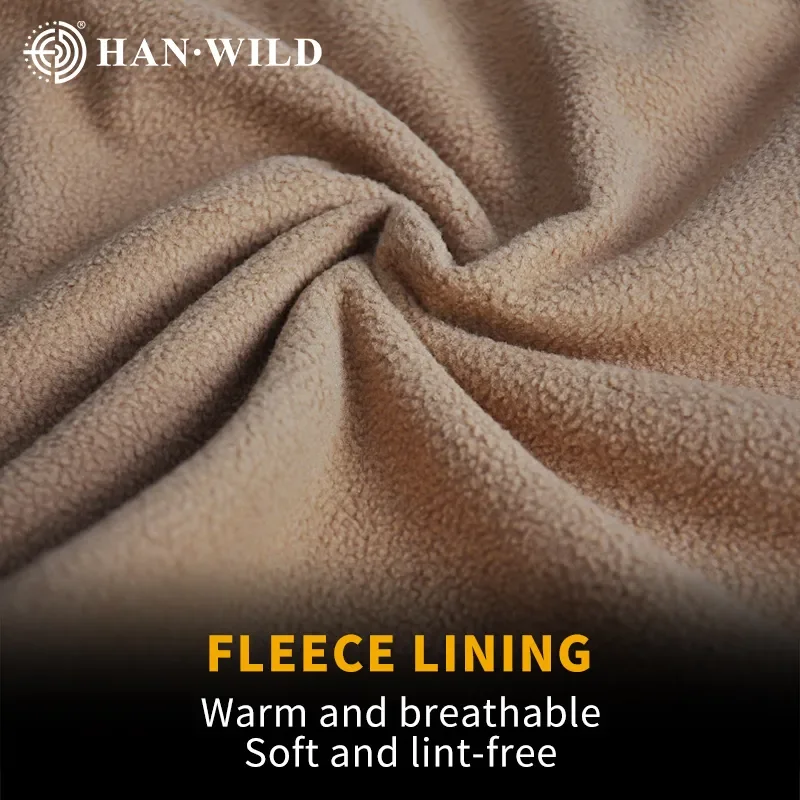 HAN WILD-chaquetas tácticas de invierno para hombre, chaqueta Softshell, abrigo de lana impermeable a prueba de viento, abrigos de trabajo verdes, caza, senderismo, rompevientos - imagen 5