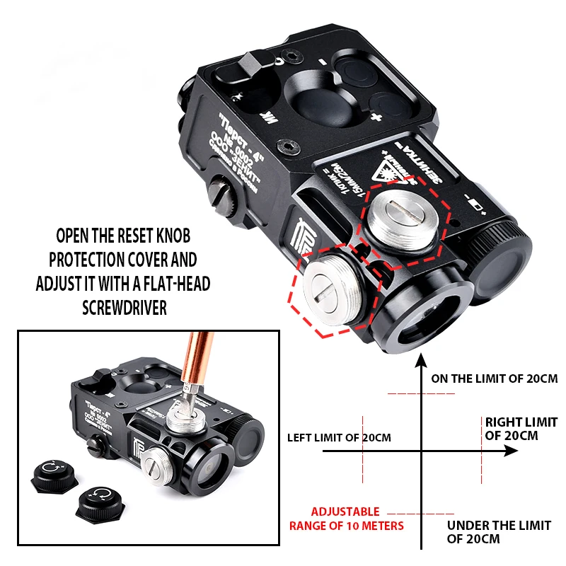 WADSN mira láser PERST-4 GEN 3,0 punto táctico rojo mira mira verde azul láser IR estroboscópico PERST 4 apuntando con interruptor KV-D2 - imagen 5