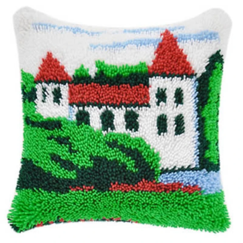 Kit de gancho de pestillo de faro náutico, manualidades para adultos al aire libre, tela para bolsa de ganchillo, aguja, manualidades, almohada, pestillo, gancho, Kit de alfombra DIY - imagen 5