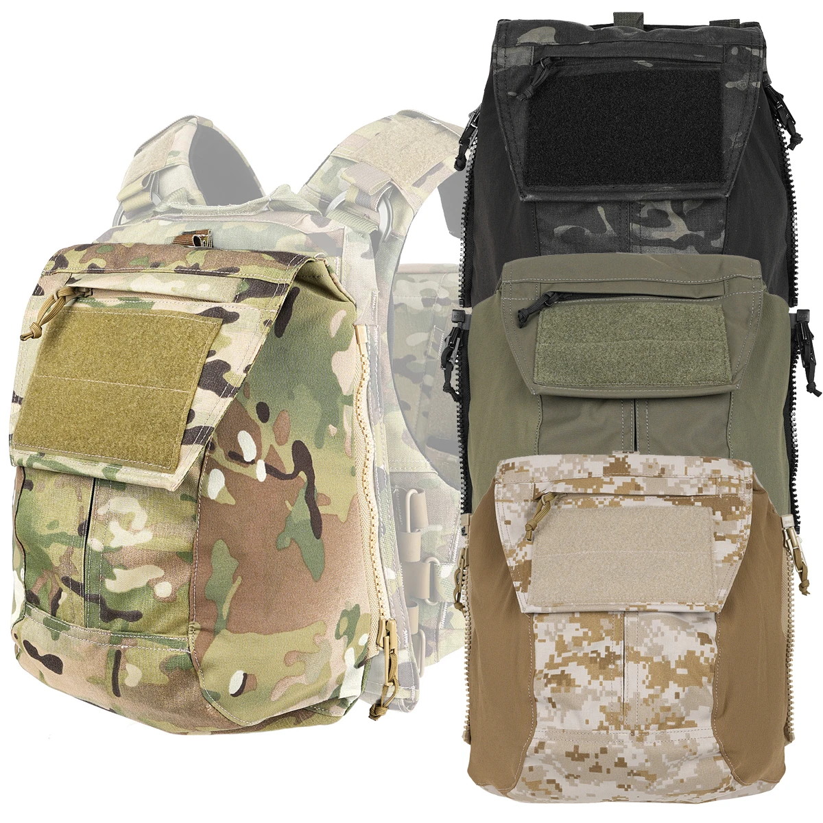 Mochila pequeña multiusos con placa trasera y cremallera 1,0 para JPC AVS SPC