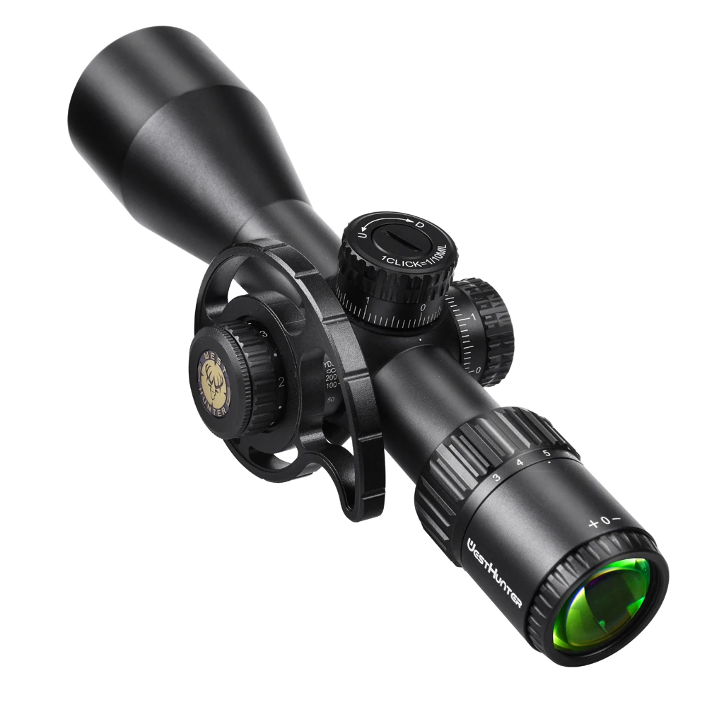 WestHunter WHT 3-12X44 SFIR SFP mira telescópica compacta para caza, rueda de paralaje lateral, miras ópticas tácticas de alta definición - imagen 3