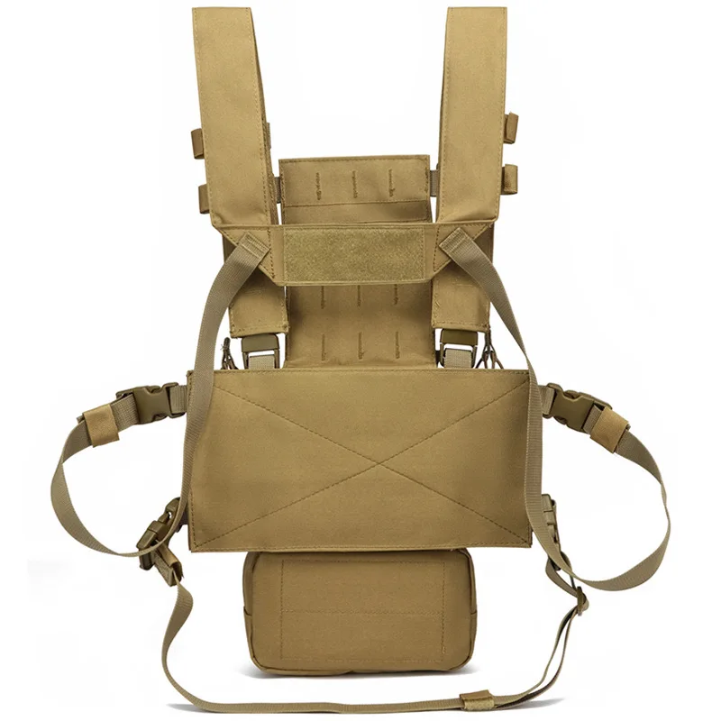 Chaleco táctico militar, aparejo de pecho con correas ajustables y bolsa de gran capacidad para aventuras al aire libre y misiones tácticas - imagen 4