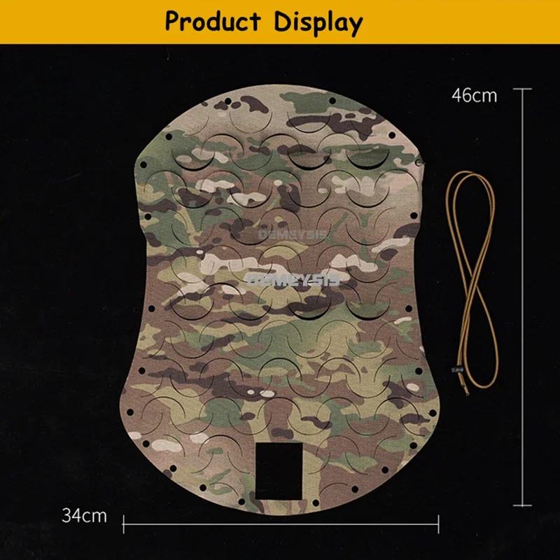 Funda para casco táctico Airsoft, malla 3D, camuflaje, corte láser, forma de hoja, tela para casco, Paintball, paracaidista, accesorios para casco de caza - imagen 4