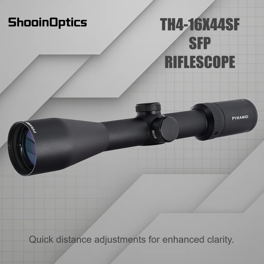 Shooin Optics TH 4-16X44 SF SFP mira telescópica tubo de 30 mm 1/4 MOA alcance de precisión para caza al aire libre - imagen 4