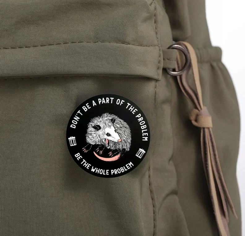 No sea una parte del problema, parches impresos de ratón, gancho y bucle, insignia de moral táctica, pegatina de decoración de mochila - imagen 4