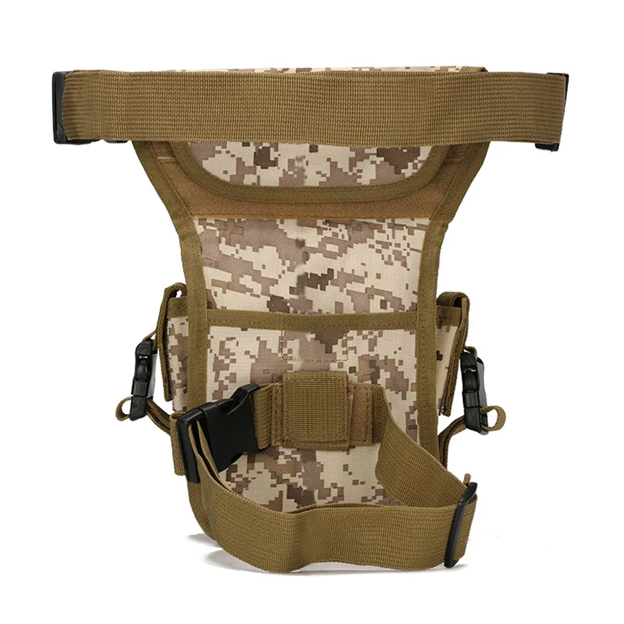 Outdoor multifunctional leg bag training leg bag training waist bag military fan cycling leg hanging bag waterproof camouflage b - imagen 3