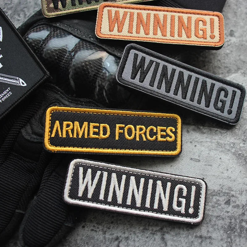 WINNING CP Parche táctico camuflaje bordado hoja para MOLLE
