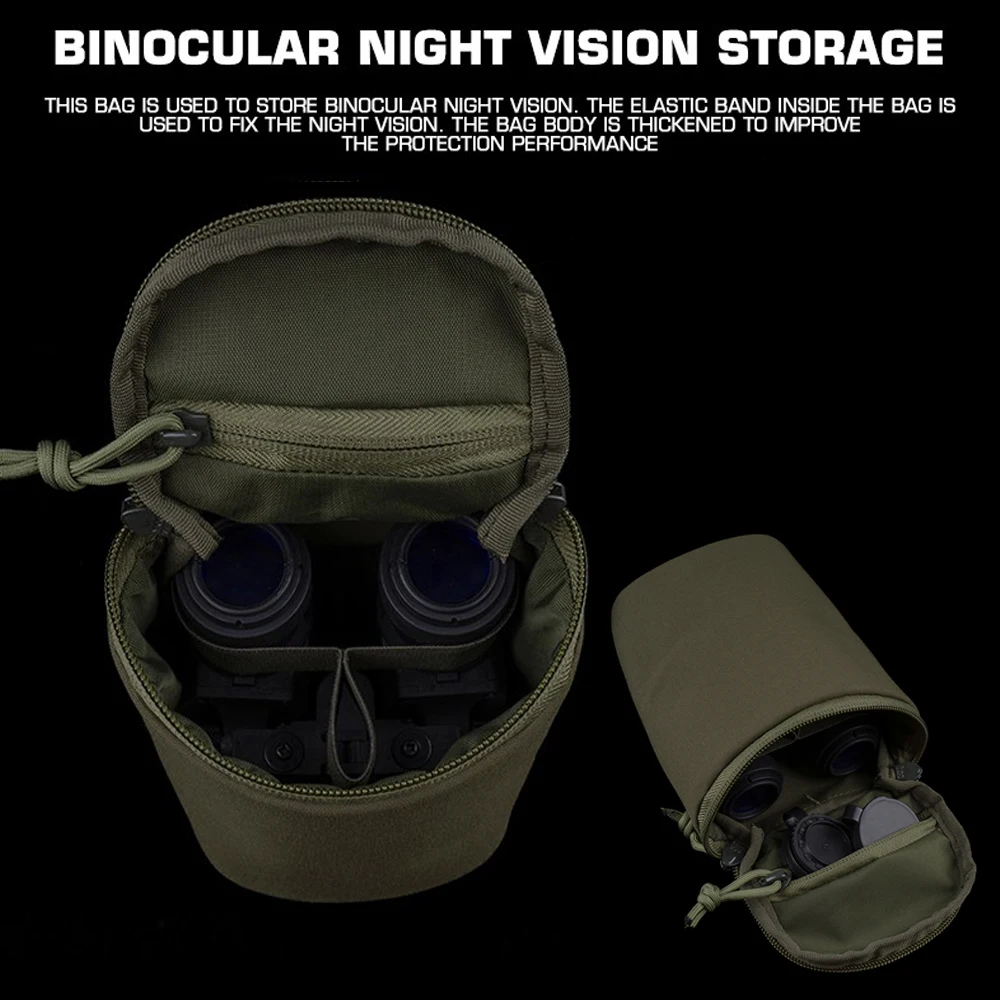 Bolsa táctica de almacenamiento para gafas de visión nocturna, bolsa protectora NVG, MINI telescopio de caza, paquete MOLLE, bolsa con batería integrada, acolchado de golpes - imagen 3