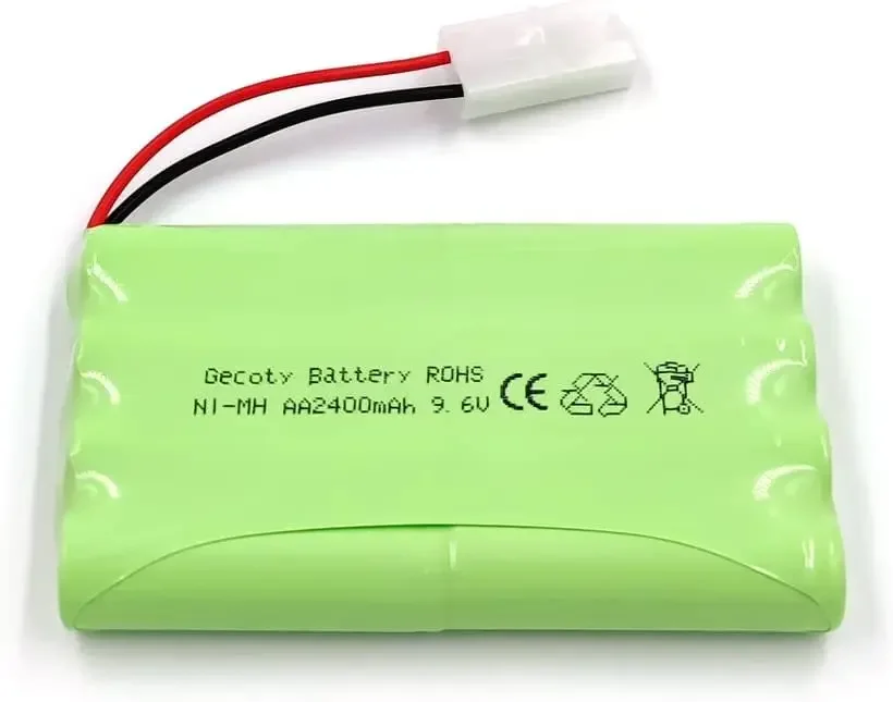 Paquete de batería recargable Ni-MH AA de 9,6 V y 2400mAh, enchufe Tamiya con cargador para control remoto, tanques de coches de juguete, trenes, Robot, barco, pistola - imagen 4
