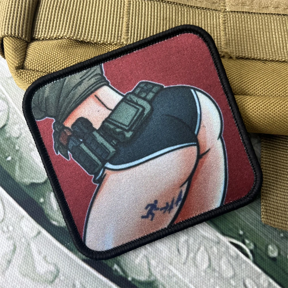 Insignia de moral de Chevron de la canción de guerra, parches impresos, mochila táctica, gancho y bucle militar del ejército, pegatinas de belleza Sexy