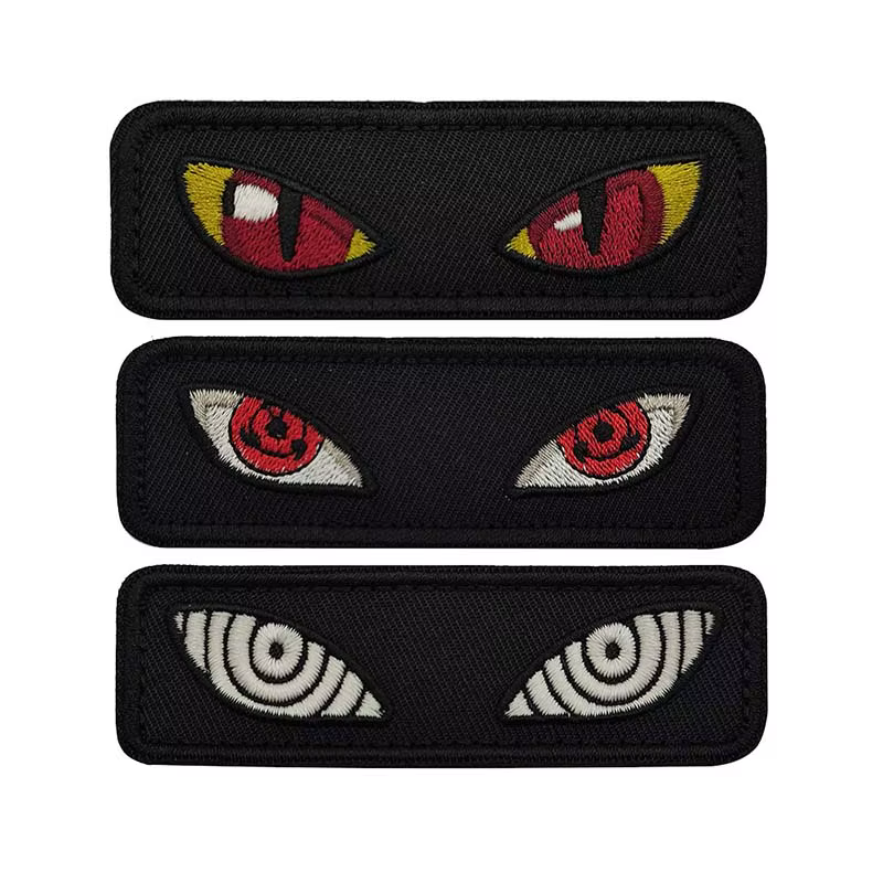 Parche táctico PVC ojos de gato – Glow in the dark bordado - imagen 3