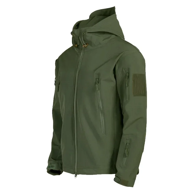 Chaquetas de piel de tiburón para hombre, chaqueta táctica impermeable a prueba de viento, chaquetas de combate, abrigos Bomber con capucha, novedad de 2024 - imagen 3