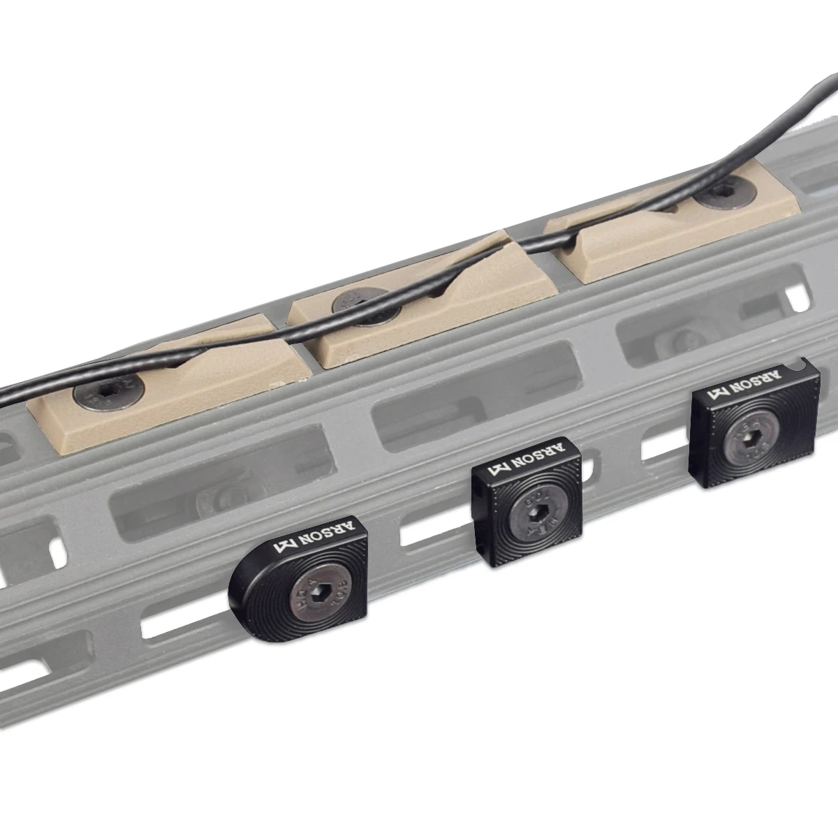 Sistema de guía de cables táctico M-LOK Keymod gestión de cables SF M300 M600 cubierta de interruptor de PEQ ligero Clip de Cable de riel Picatinny de 20mm - imagen 4