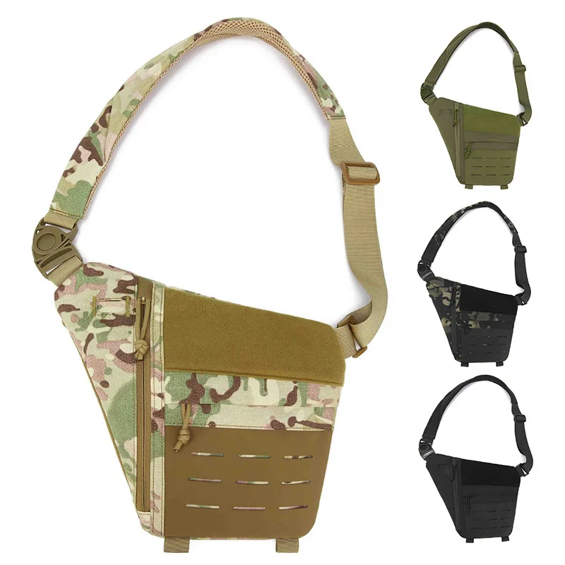 Bolso de hombro al aire libre, bolsa de caza, mochila táctica de un solo eslinga, mochila compacta cruzada para senderismo y ciclismo