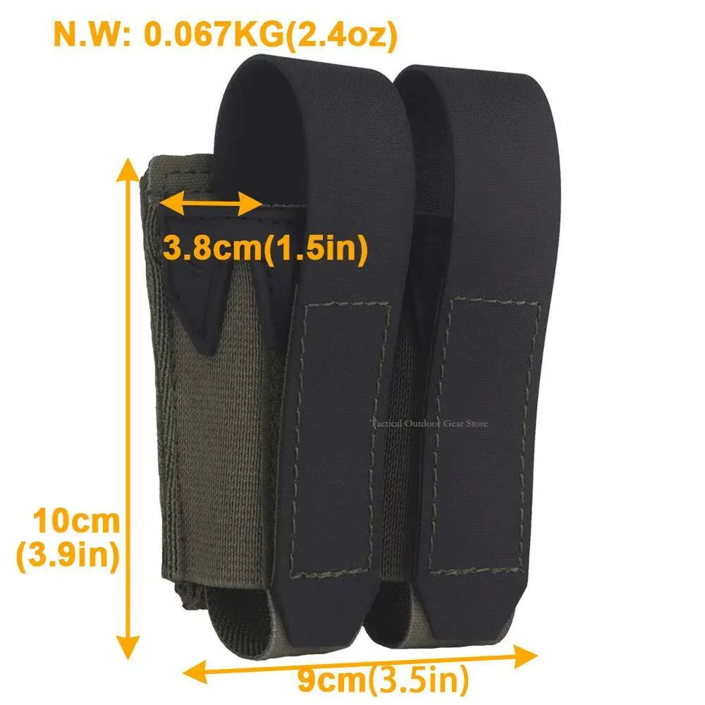 Bolsa doble Mag de 9MM, pinzas, bolsa para revista de pistola, estilo Agilit MOLLE, chaleco de caza Airsoft de liberación rápida, equipo de cinturón táctico - imagen 2