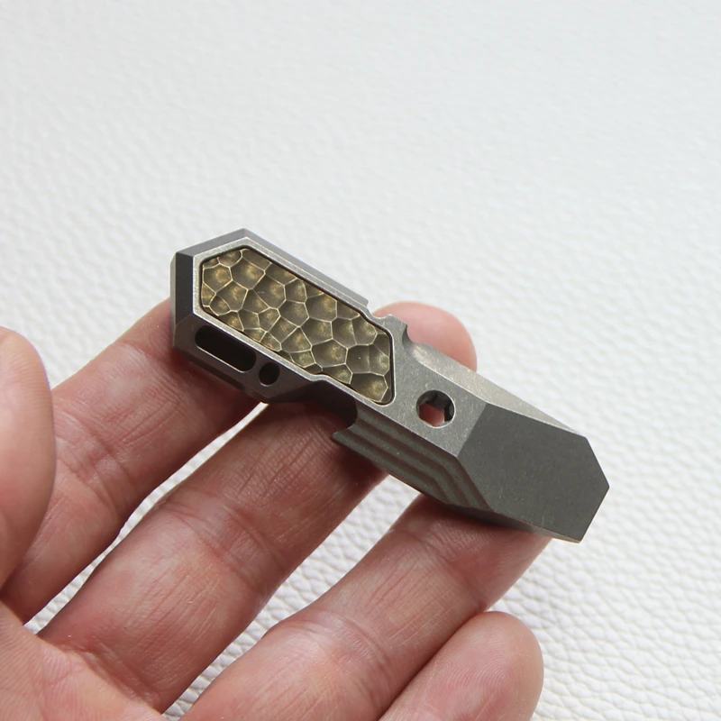 Mini Tc21-destornillador multifuncional de aleación de titanio, herramienta Edc hecha a mano, de latón, para lavado de piedra - imagen 5