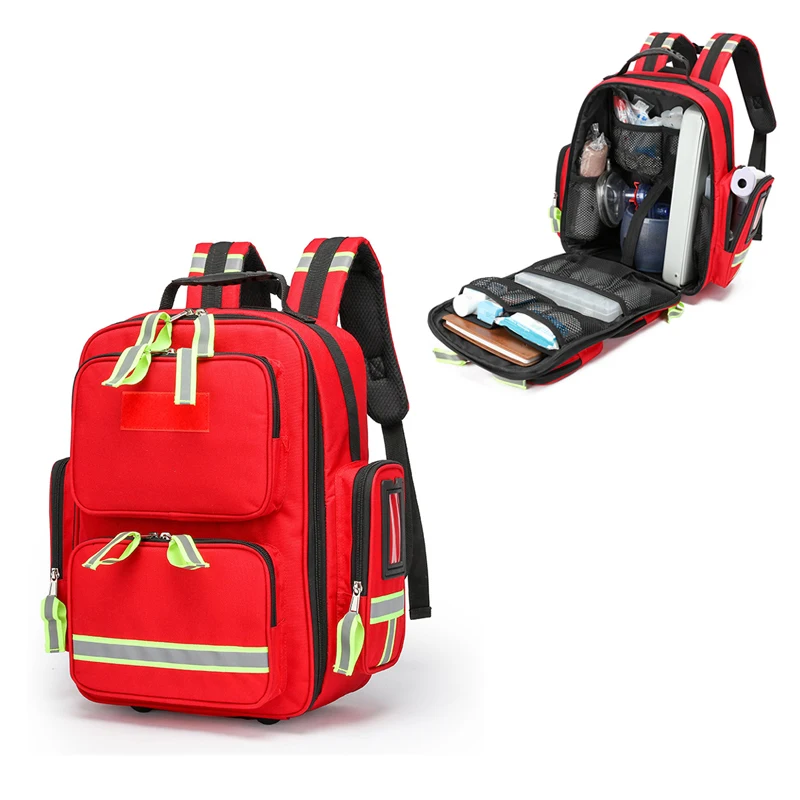 Kits de primeros auxilios, mochilas de rescate de emergencia, almacenamiento ordenado de gran capacidad, Kits de supervivencia para acampar al aire libre, Kits médicos - imagen 2
