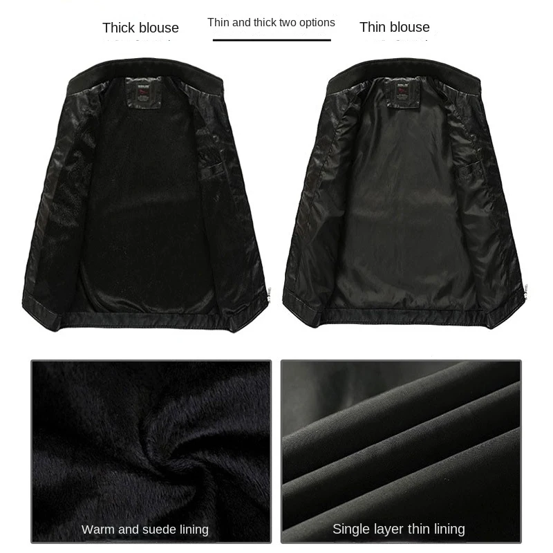 Chaqueta de manga larga de cuero PU para hombre de alta calidad resistente a puñaladas y al descubrimiento política Fbi equipo táctico militar de autodefensa - imagen 5