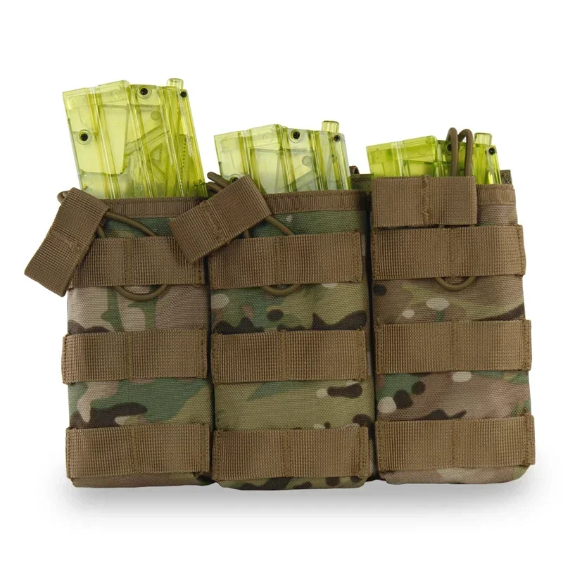 ERQYGRA bolsa táctica Triple bolsa de almacenamiento de revistas sistema Molle funda caza Paintball accesorios tiro al aire libre portátil - imagen 4