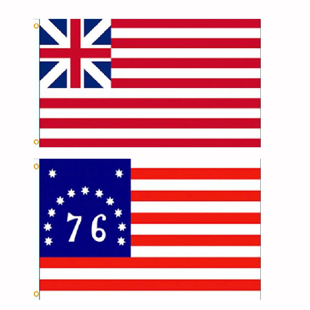 FLAGLINK 90x150 cm American Revolution Bennington 76 Bandera de Gran Unión para Decoración