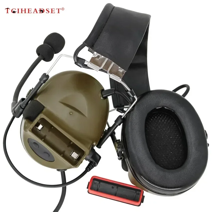 TCIHEADSET TacticalCII auriculares militares Airsoft auriculares reducción de ruido pastilla protección auditiva orejeras con U94 PTT - imagen 4