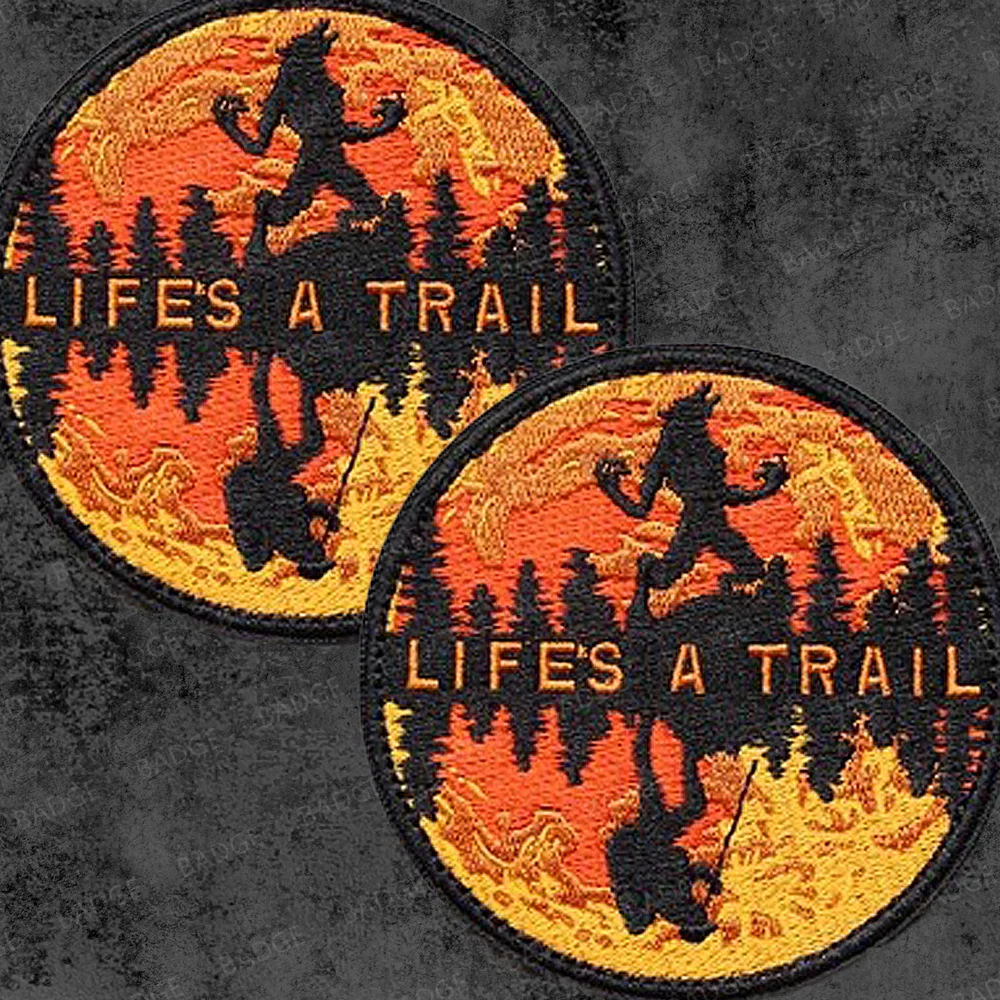 Parche bordado de viaje en coche para exteriores, insignia bordada para explorar la naturaleza, montañas, aventura, apliques de hoguera nocturna, nuevo - imagen 2