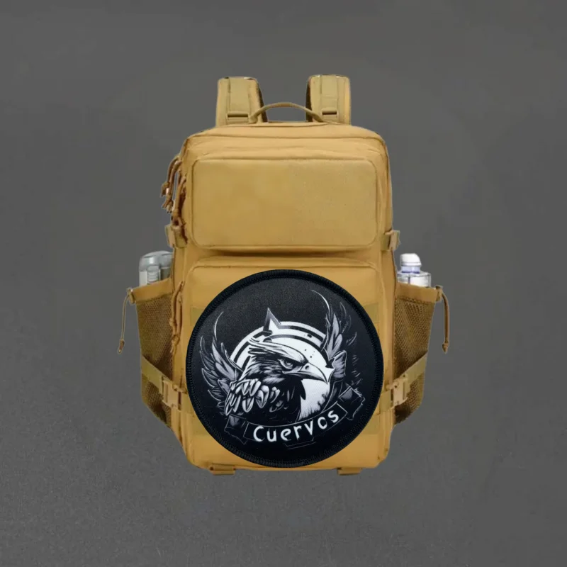 Parche con estampado de guerrero de corvos, chaleco táctico, sombreros con gancho y bucle, insignia de moral, mochila, pegatinas decorativas, parches para brazalete para ropa