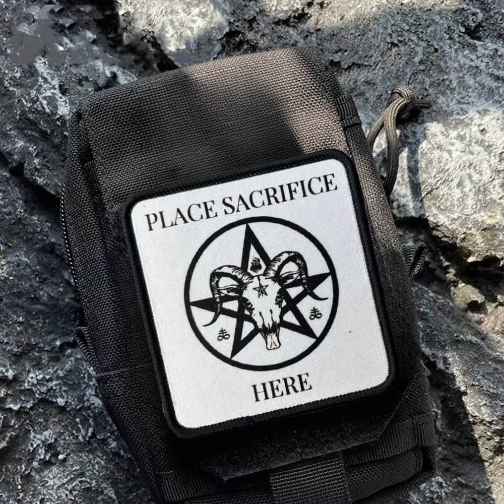 Parche táctico velcro Baphomet calavera - imagen 4