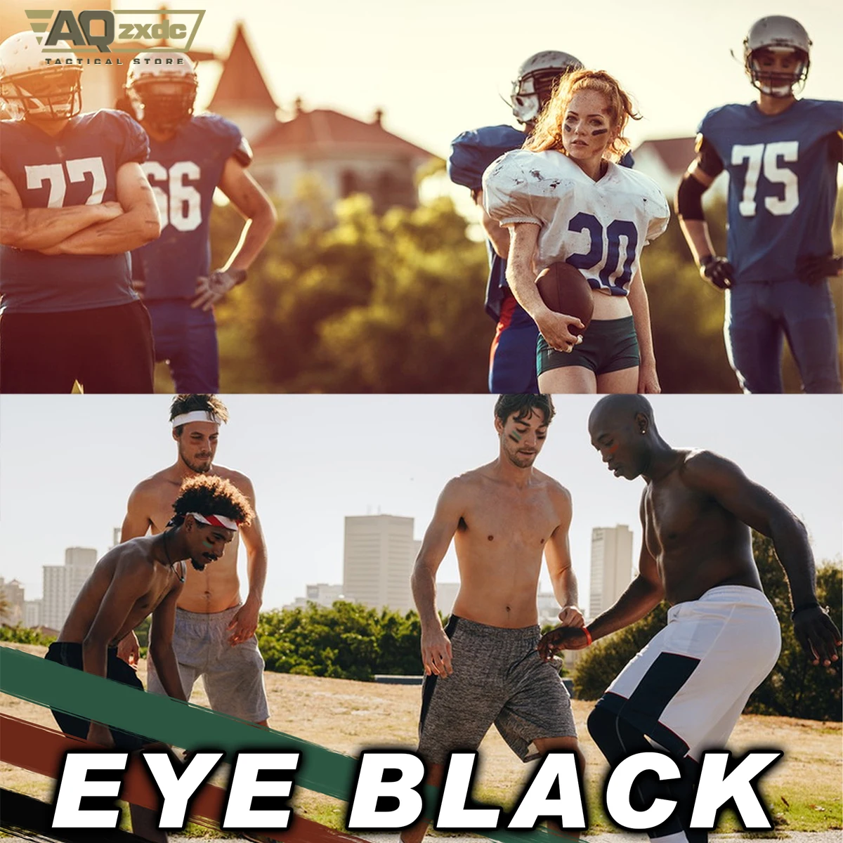 AQzxdc 3 palos de colores de camuflaje, para pintura facial, palos de maquillaje de camuflaje militar, para caza militar, deportes al aire libre - imagen 2