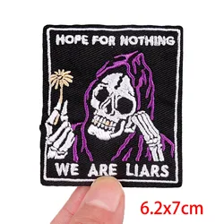 Parche táctico termoadesivo diseño Tarot calavera estilo Punk