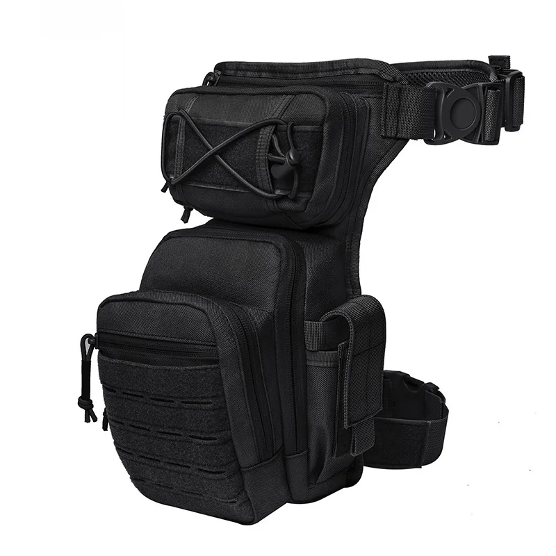 Bolsa de pierna para exteriores para hombre, accesorio táctico de nailon duradero con bolsa ajustable, bolsa de pesca ecológica táctica militar 1000D