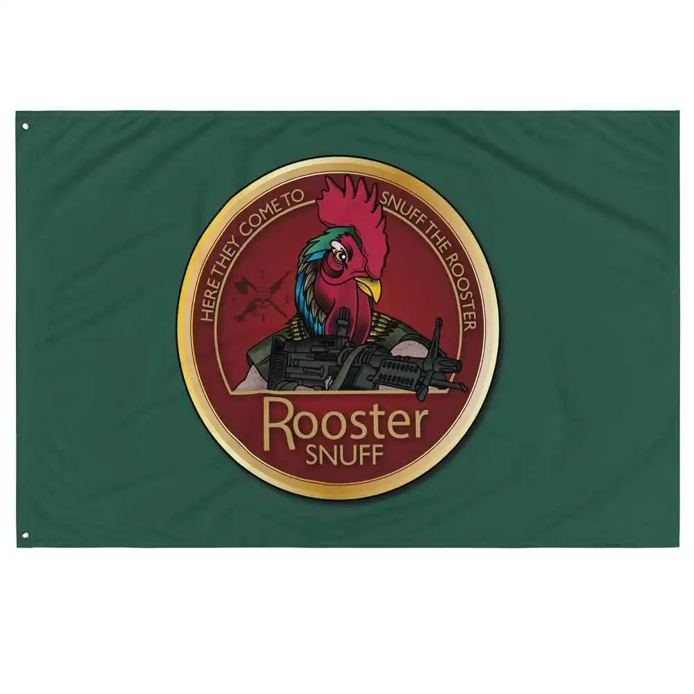 Bandera “ROOSTER SNUFF” estilo grupo de observaciones hacia adelante