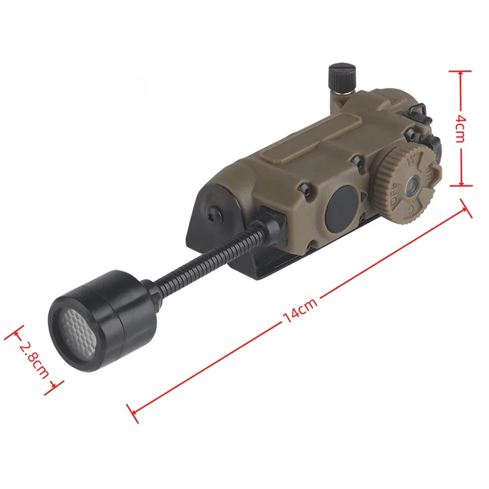 Lámpara táctica rápida para casco Mich, luz estroboscópica roja/verde/azul/blanca/IR, linterna LED Militar, cabeza IFF, luz auxiliar de caza - imagen 4