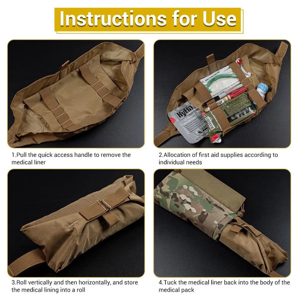 Kit de primeros auxilios táctico militar Molle, bolsa médica plegable EDC, bolsa de supervivencia al aire libre para caza y Camping - imagen 2