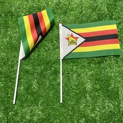 Bandera de mano Zimbabue poliéster con asta plástico