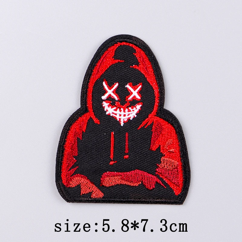 Parche bordado Punk, parches para planchar para ropa, parches bordados de animales con calavera de Hip Hop para ropa, parche Fusible de costura DIY - imagen 4