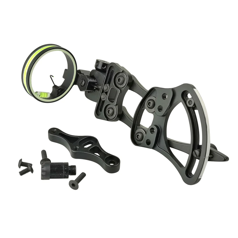 Mira de arco compuesto para tiro con arco, ajuste fino, fibra óptica de 0,019 pulgadas, aleación de aluminio CNC para tiro de caza con arco, 1 ud. - imagen 5